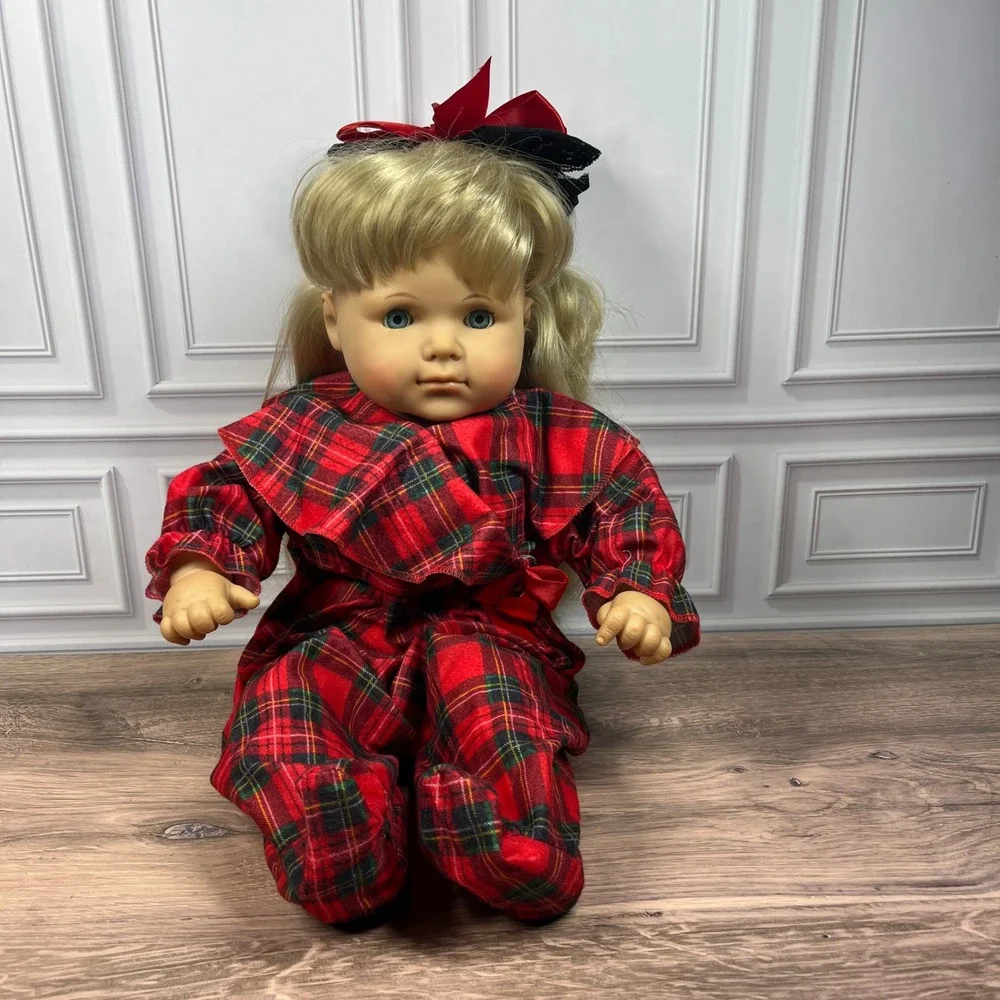 Vintage 1980s Collectible Doll Sleepy Eyes 20 Inch West Germany Blond Blue Eyes